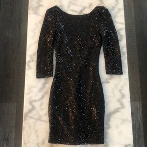 Tobi black sequin dress